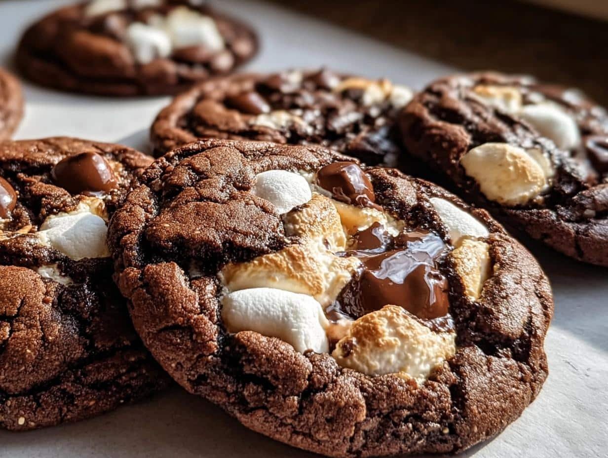 Chocolate Marshmallow Swirl Cookies: 15 Min Magic - Chocolate Marshmallow Swirl Cookies - additional detail