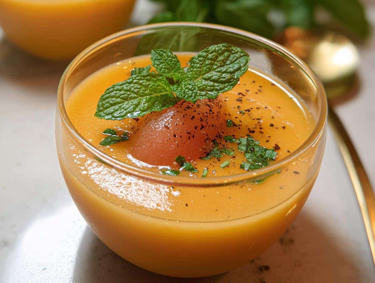 Cold Melon Soup Basil: 15 Min Refreshing Treat - Cold Melon Soup Basil - additional detail