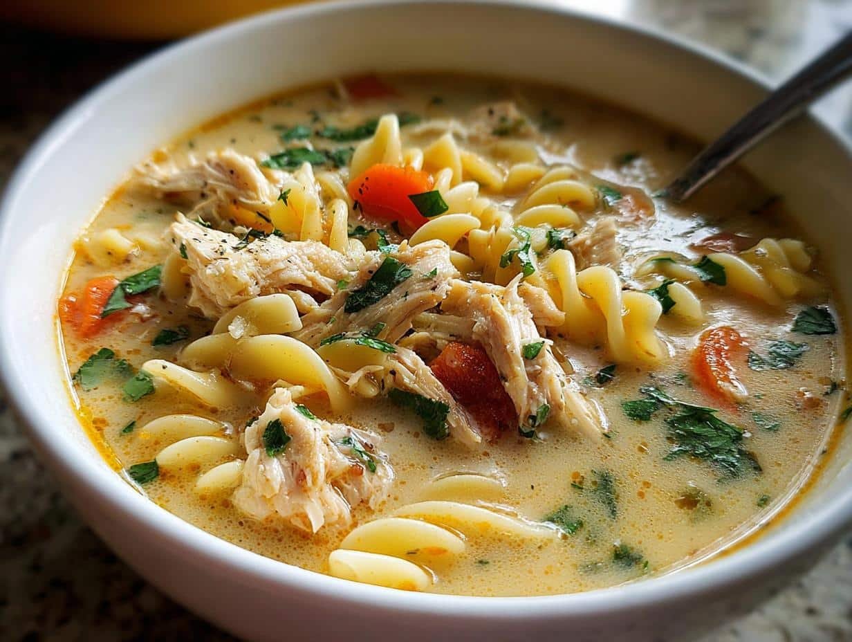 Creamy Chicken Pasta Soup