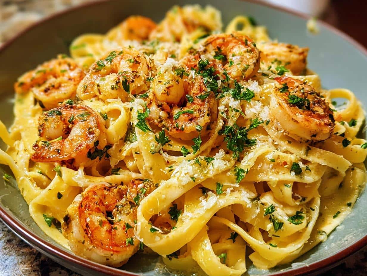 Perfect Garlic Butter Shrimp Pasta in 30 Minutes - Garlic Butter Shrimp Pasta - additional detail