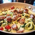 Keto Creamy Tuscan Zucchini