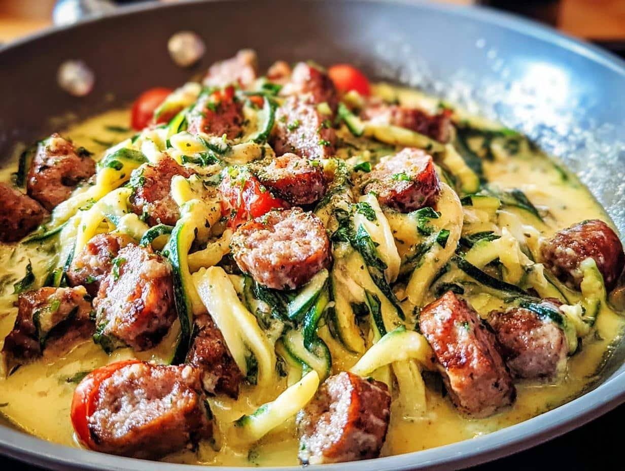 Keto Creamy Tuscan Zucchini - Keto Creamy Tuscan Zucchini - additional detail