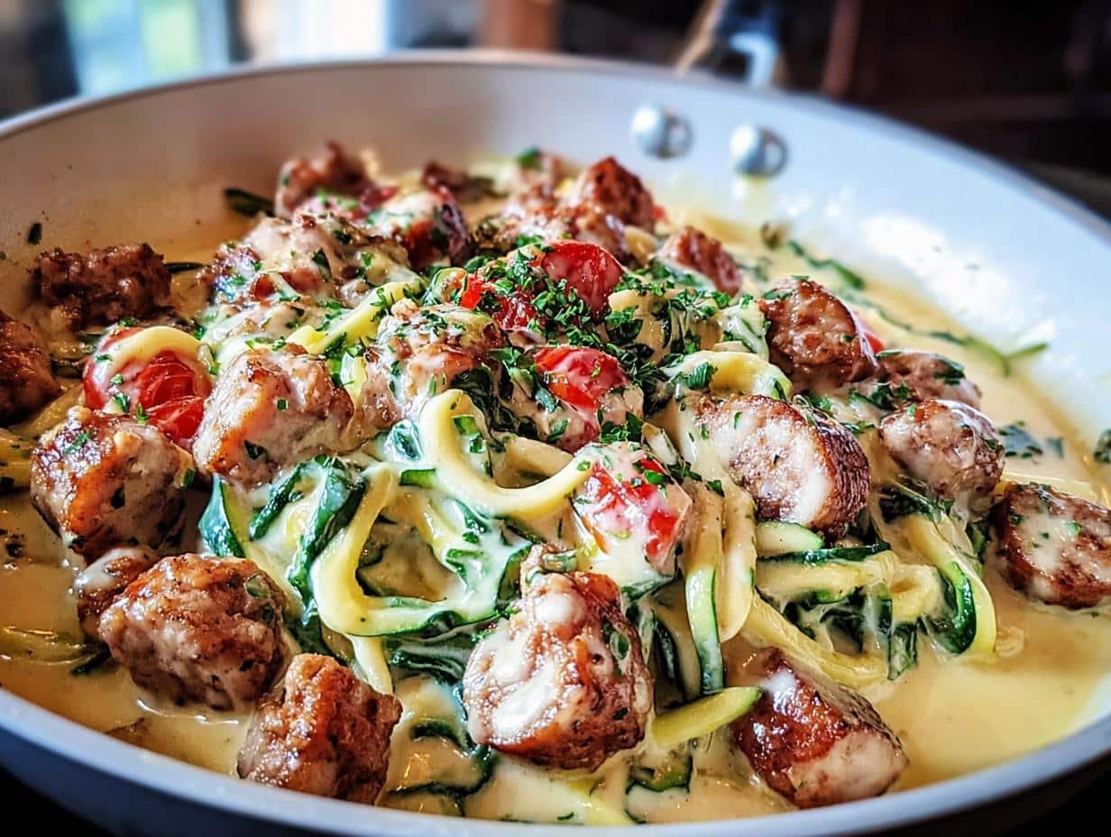 Keto Creamy Tuscan Zucchini - Keto Creamy Tuscan Zucchini - additional detail