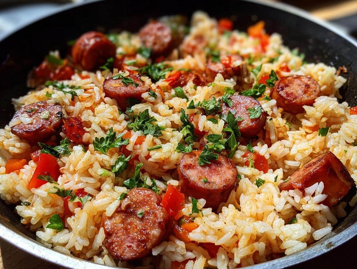 One Pot Smoked Sausage: Fast Flavorful Meal - One Pot Smoked Sausage - additional detail