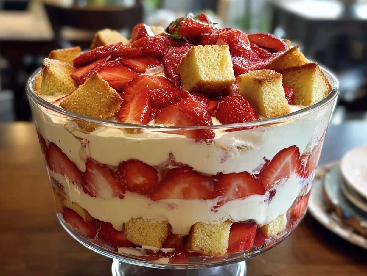 Strawberry Trifle Pound Cake