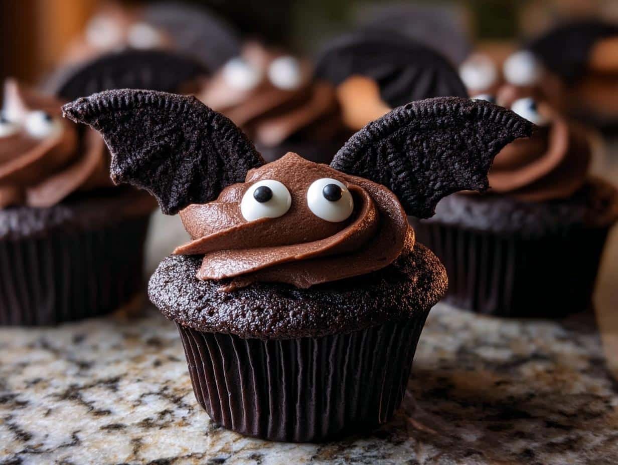 Bat Cupcakes: Scary Good Halloween Treat - Bat Cupcakes - additional detail