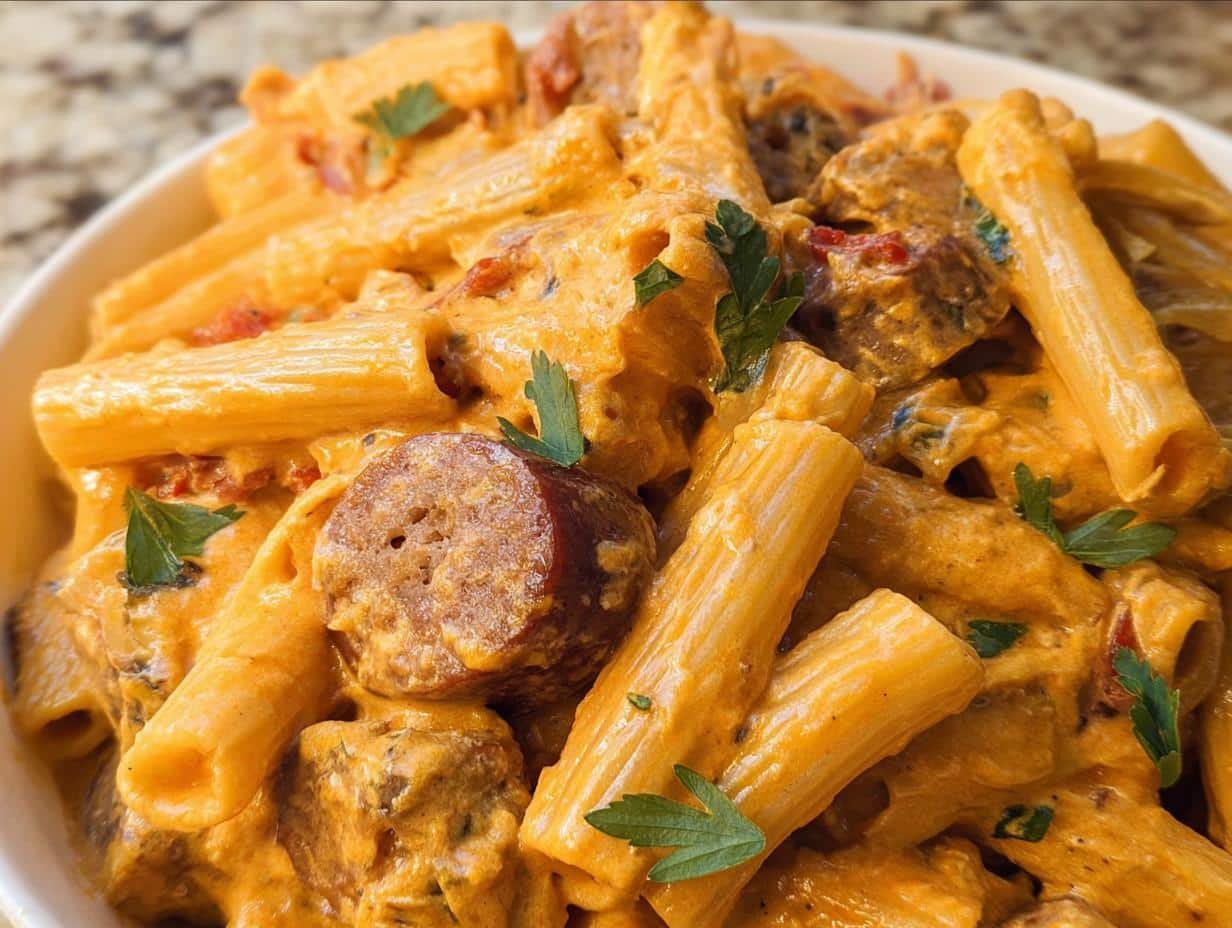 Amazing Bratwurst Pasta Spicy Cream in 40 Min - Bratwurst Pasta Spicy Cream - additional detail