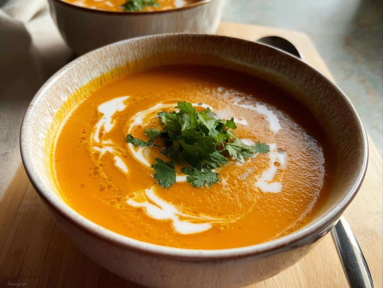Butternut Squash Carrot Soup: 1 Heavenly Bowl - Butternut Squash Carrot Soup - additional detail