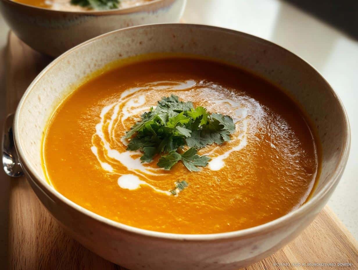 Butternut Squash Carrot Soup: 1 Heavenly Bowl - Butternut Squash Carrot Soup - additional detail