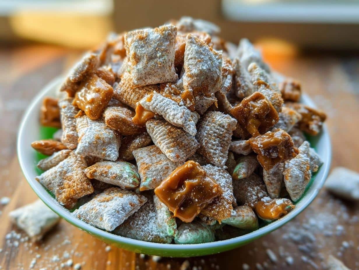 Caramel Apple Puppy Chow: Tasty Fall Treat - Caramel Apple Puppy Chow - additional detail