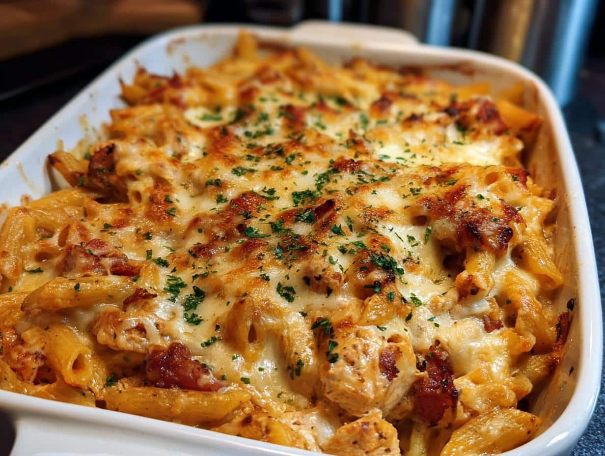 Cheesy Pasta Bake Chicken