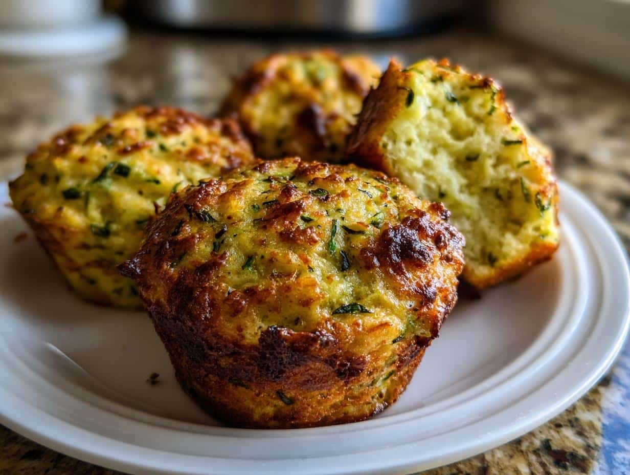 Crispy Parmesan Zucchini Muffins
