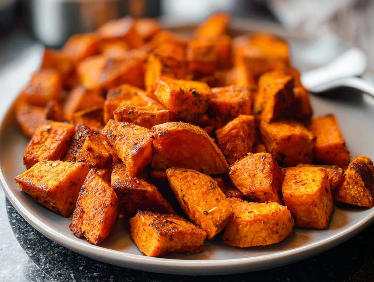 Amazing Crispy Roasted Sweet Potatoes Recipe - Crispy Roasted Sweet Potatoes - additional detail