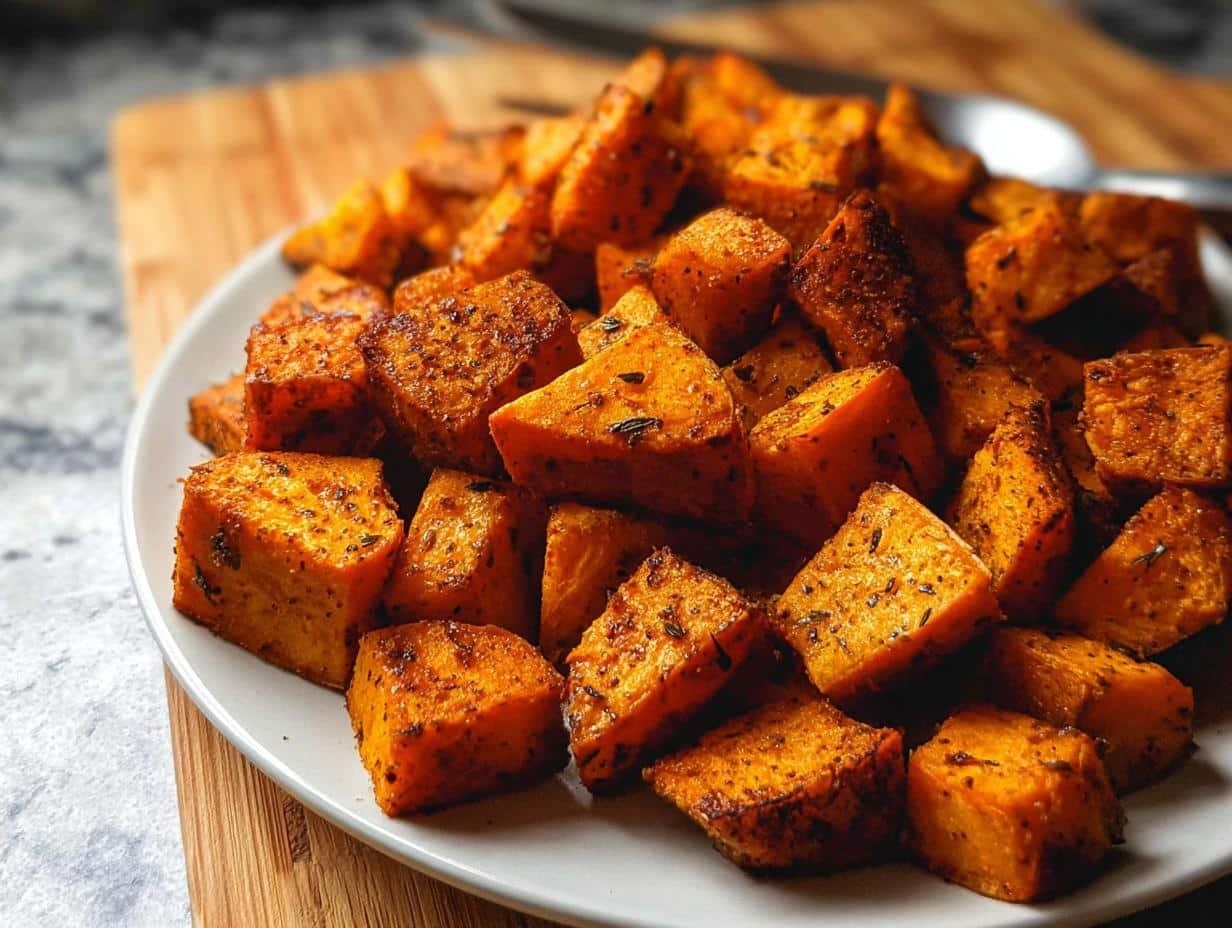 Amazing Crispy Roasted Sweet Potatoes Recipe - Crispy Roasted Sweet Potatoes - additional detail