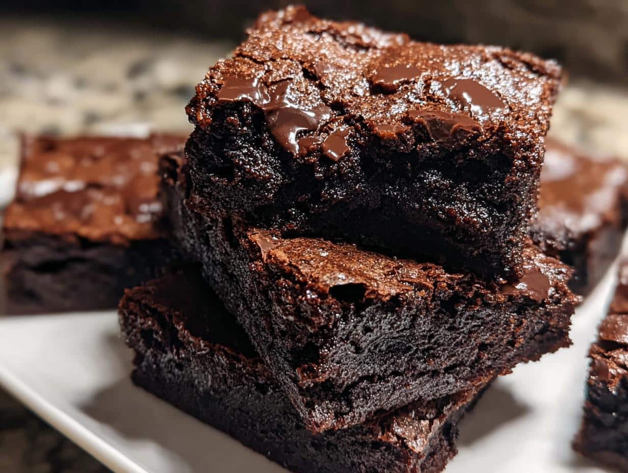 Fudgy Dark Chocolate Brownies: 10 Easy Bites - Fudgy Dark Chocolate Brownies - additional detail