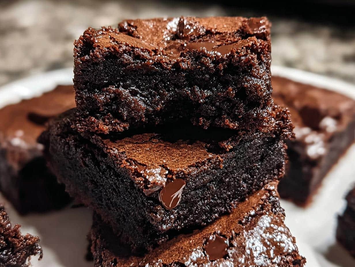 Fudgy Dark Chocolate Brownies: 10 Easy Bites - Fudgy Dark Chocolate Brownies - additional detail
