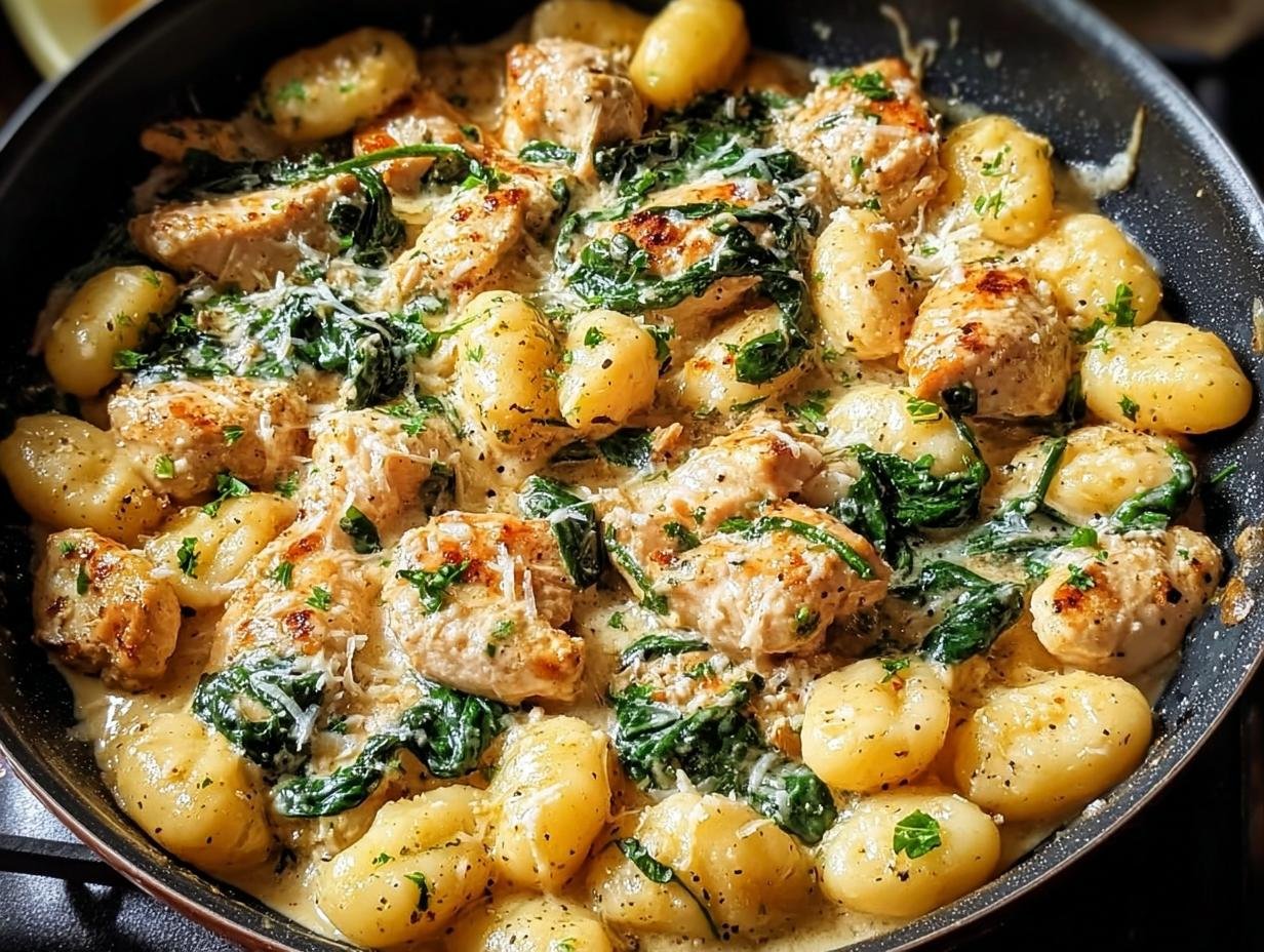 Garlic Chicken Gnocchi Skillet: 10 Min Wonder - Garlic Chicken Gnocchi Skillet - additional detail