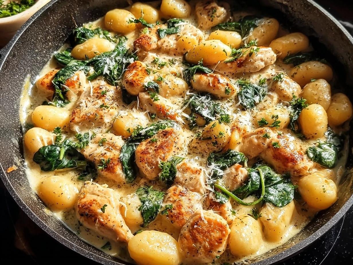 Garlic Chicken Gnocchi Skillet