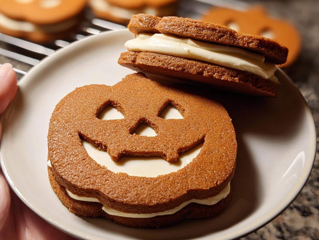 Jack Lantern Sandwich Cookies: A Delightful Treat - Jack Lantern Sandwich Cookies - additional detail