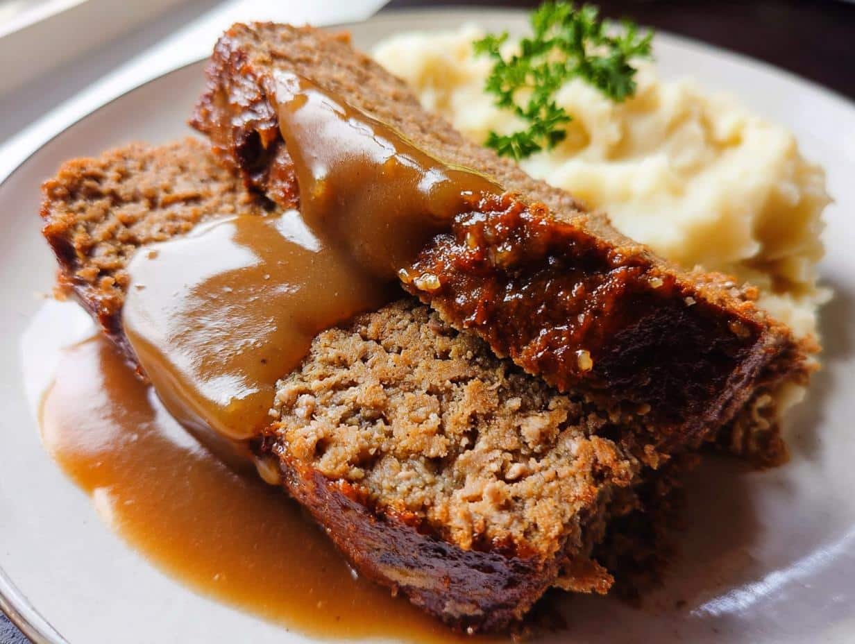 Meatloaf Brown Gravy: Amazing Comfort Food - Meatloaf Brown Gravy - additional detail