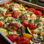 Mediterranean Chicken Zucchini Bake