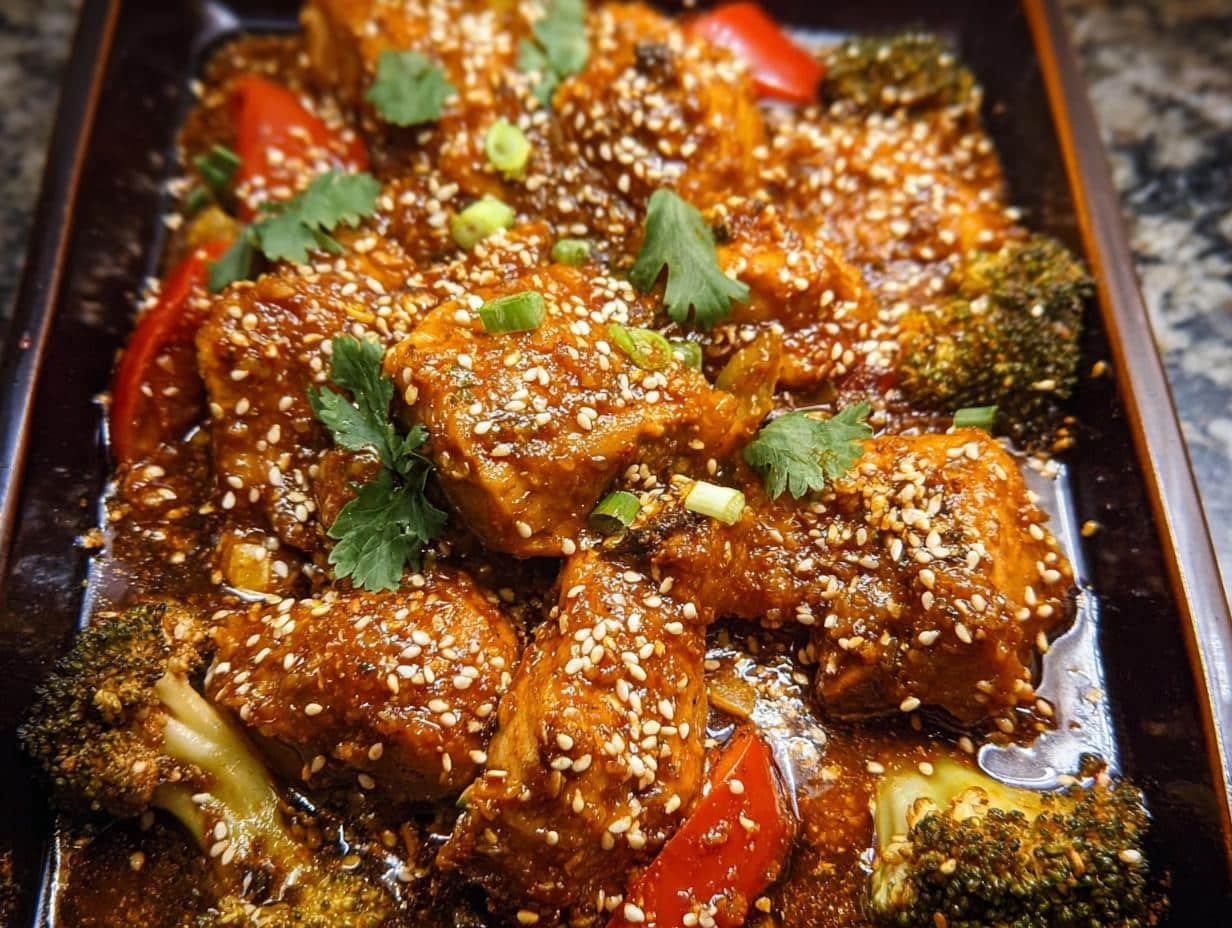 One Pan Spicy Sesame: 15 Minute Dinner - One Pan Spicy Sesame - additional detail