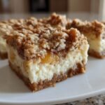 Peach Cobbler Cheesecake Bars
