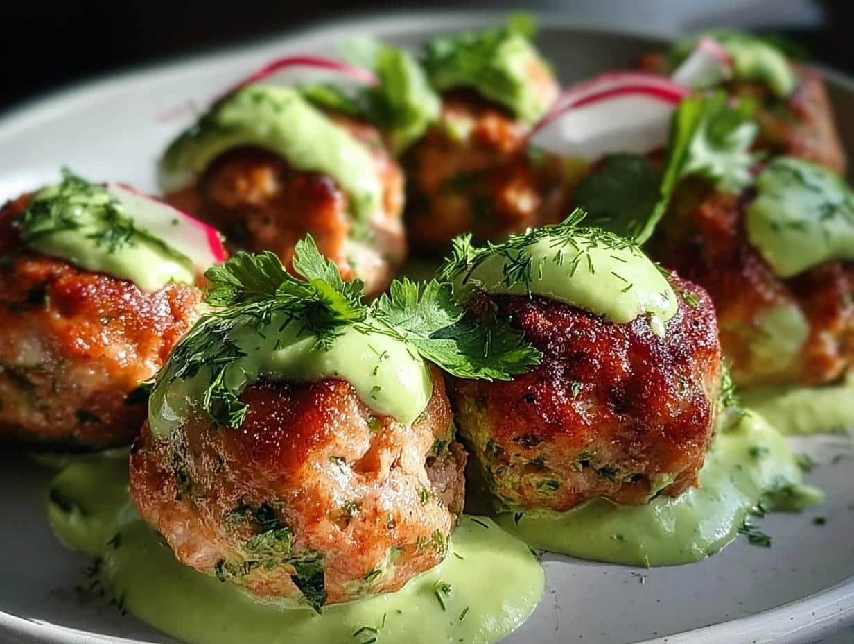 Delicious Salmon Meatballs Creamy Avocado Soon - Salmon Meatballs Creamy Avocado - additional detail