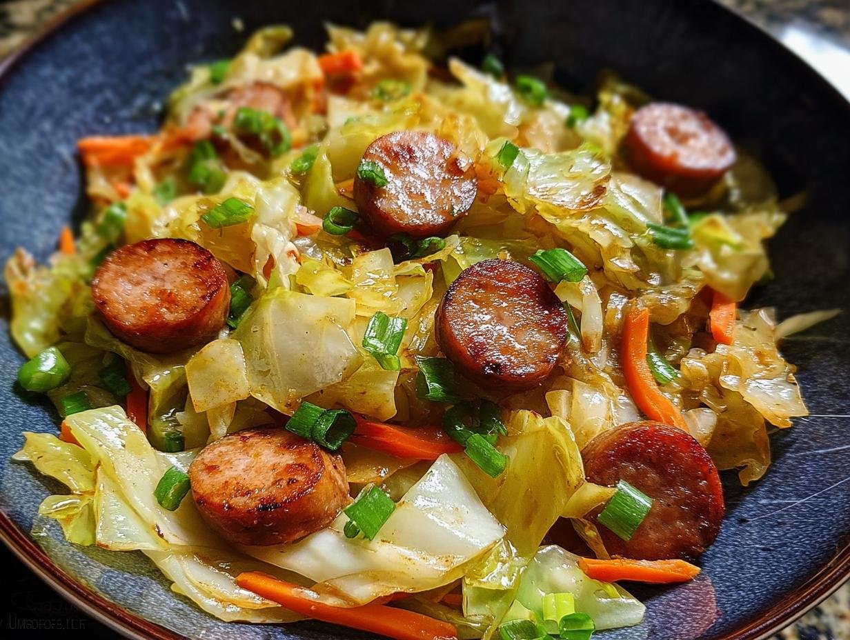 Sausage Cabbage Stir Fry