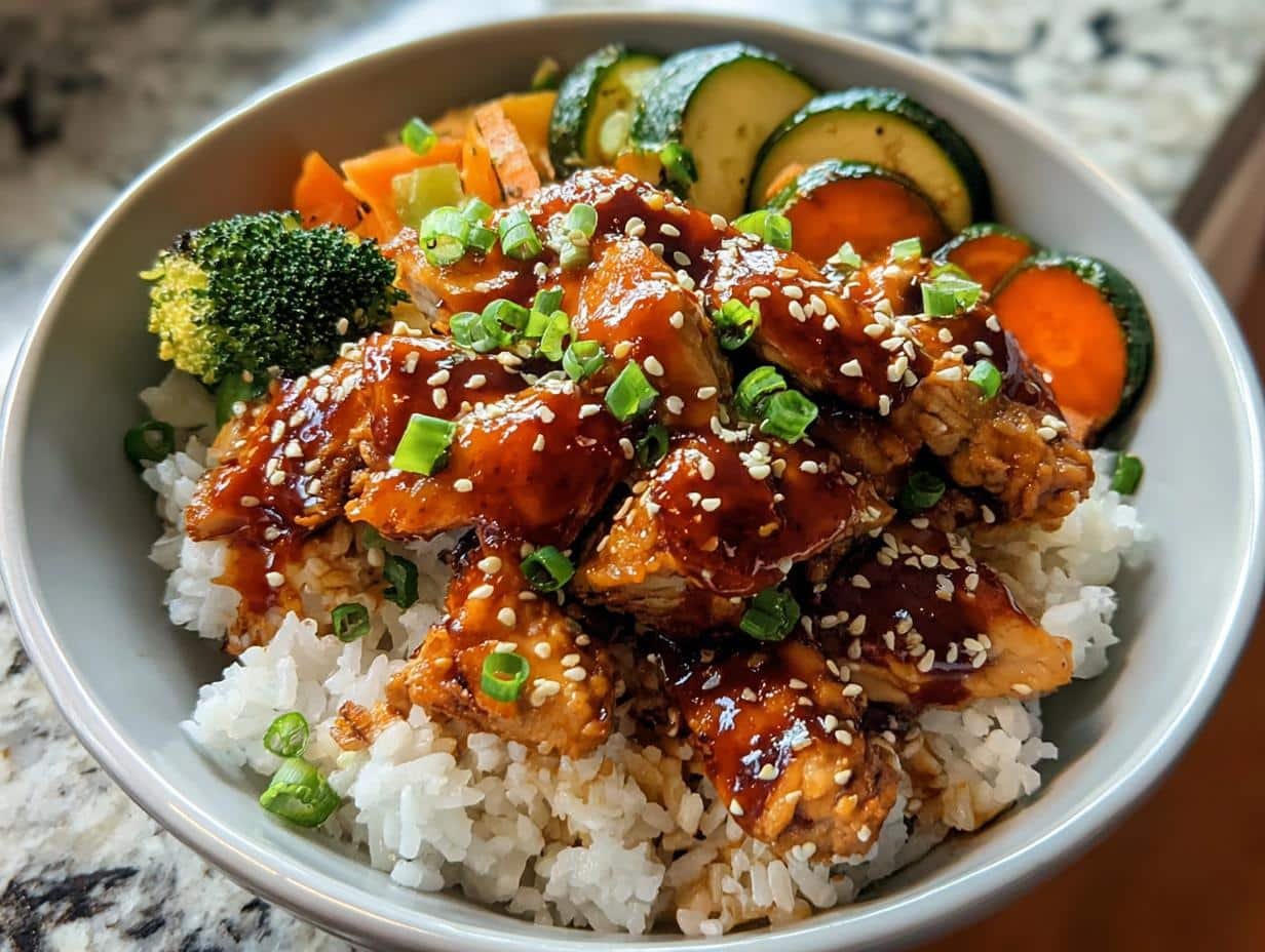 Sticky Chicken Rice Bowls