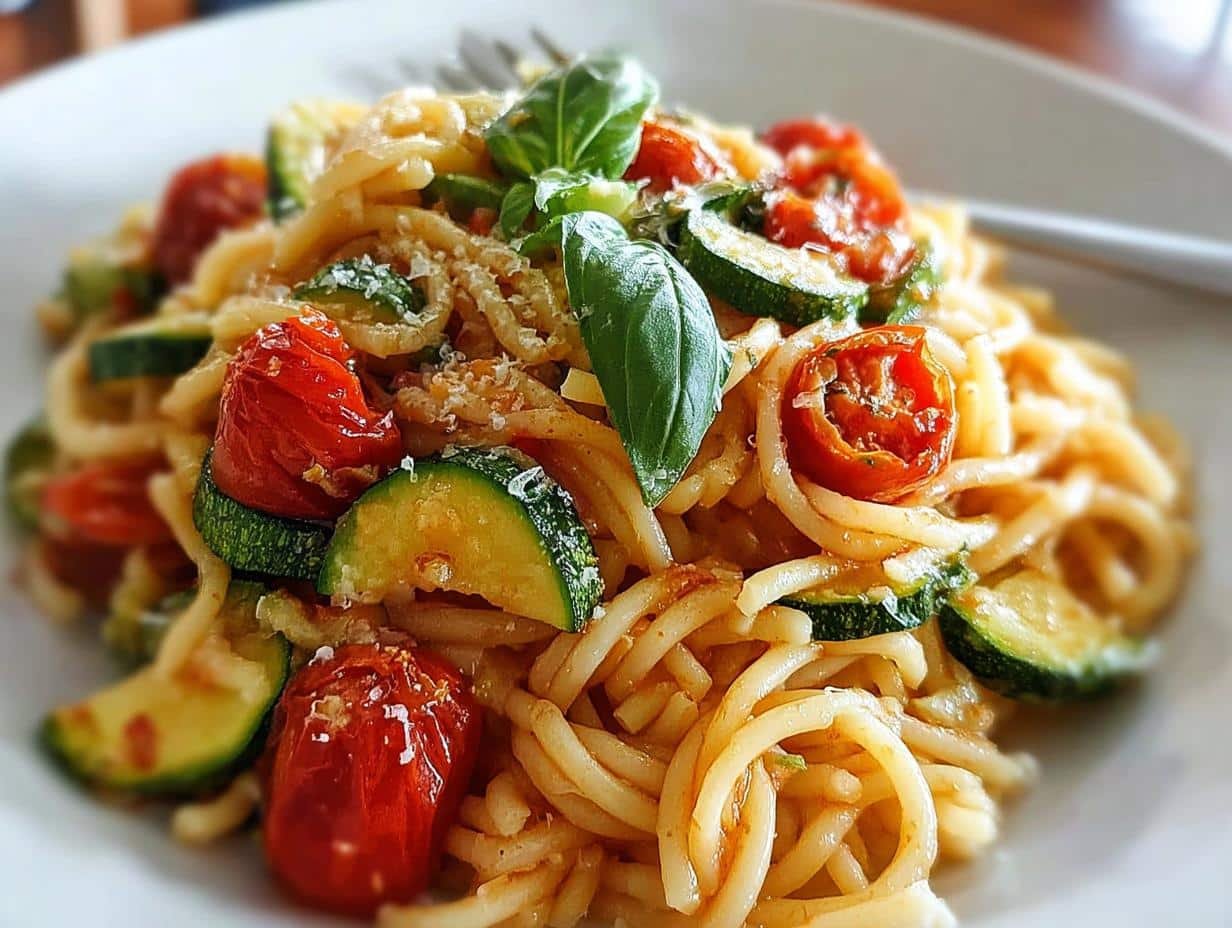 Tomato Zucchini Pasta: 35-Minute Marvel - Tomato Zucchini Pasta - main visual representation