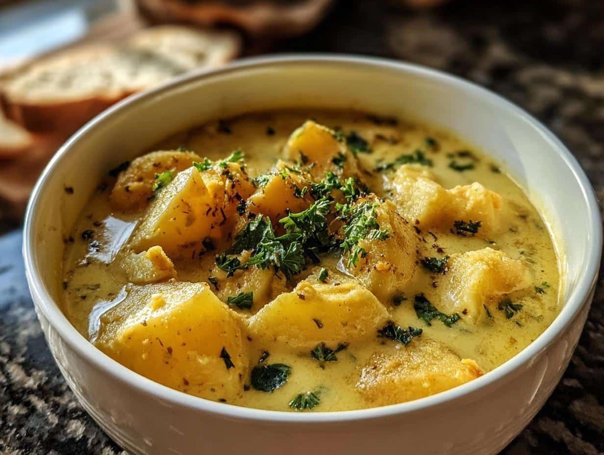 Magnificent Cheddar Garlic Herb Potato Soup - Cheddar Garlic Herb Potato - main visual representation