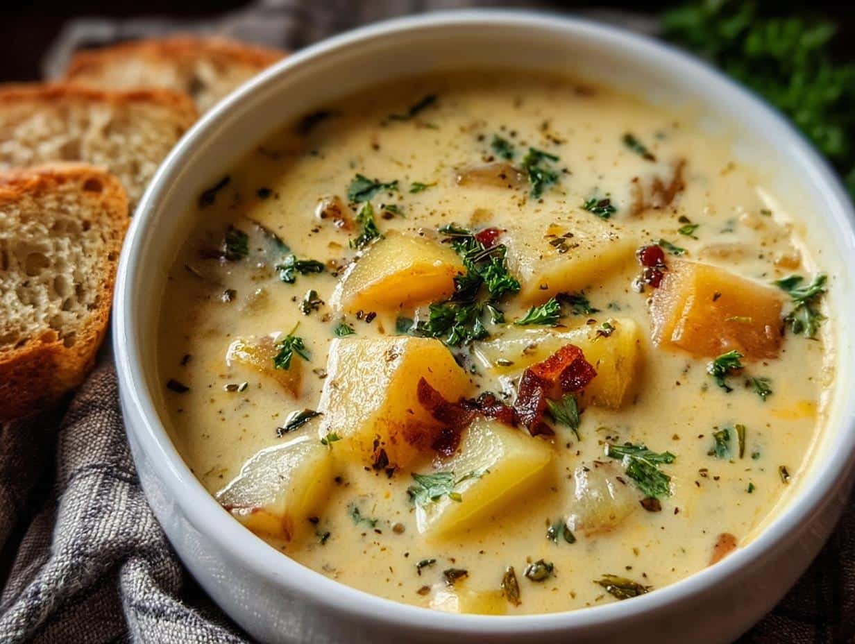 Magnificent Cheddar Garlic Herb Potato Soup - Cheddar Garlic Herb Potato - additional detail