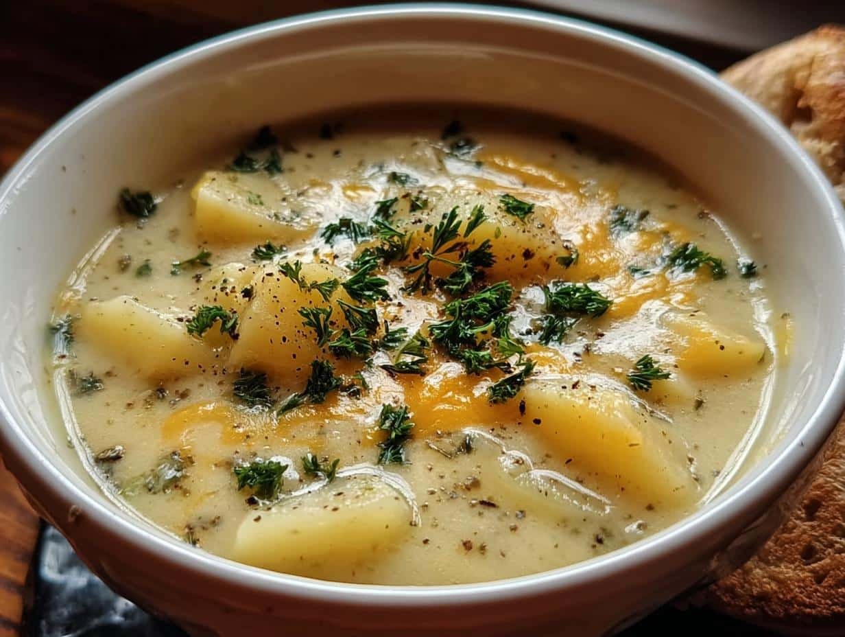 Magnificent Cheddar Garlic Herb Potato Soup - Cheddar Garlic Herb Potato - additional detail