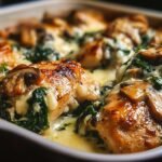 Chicken Spinach Mushroom Low