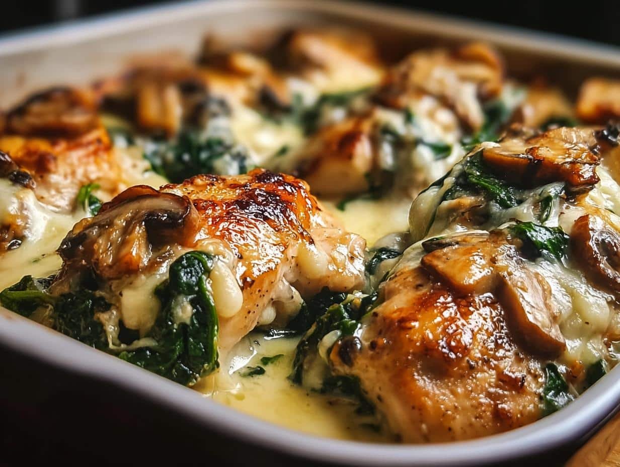 Chicken Spinach Mushroom Low