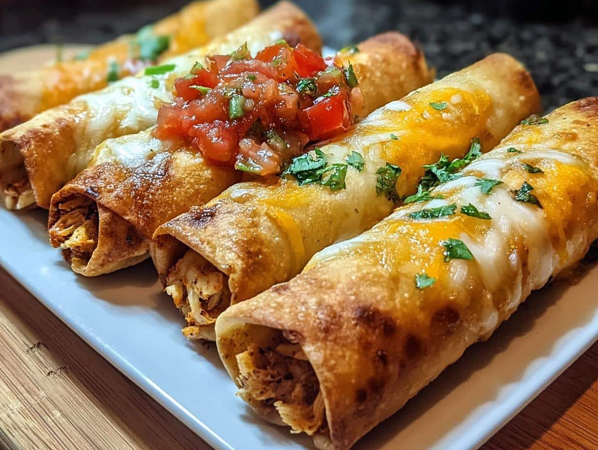 Crispy Chicken Taquitos Incredible: 1 Amazing Bite - Crispy Chicken Taquitos Incredible - main visual representation