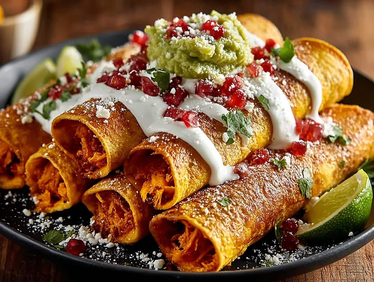 Crispy Sweet Potato Taquitos