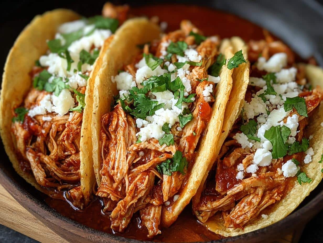 Crockpot Shredded Chicken Tacos