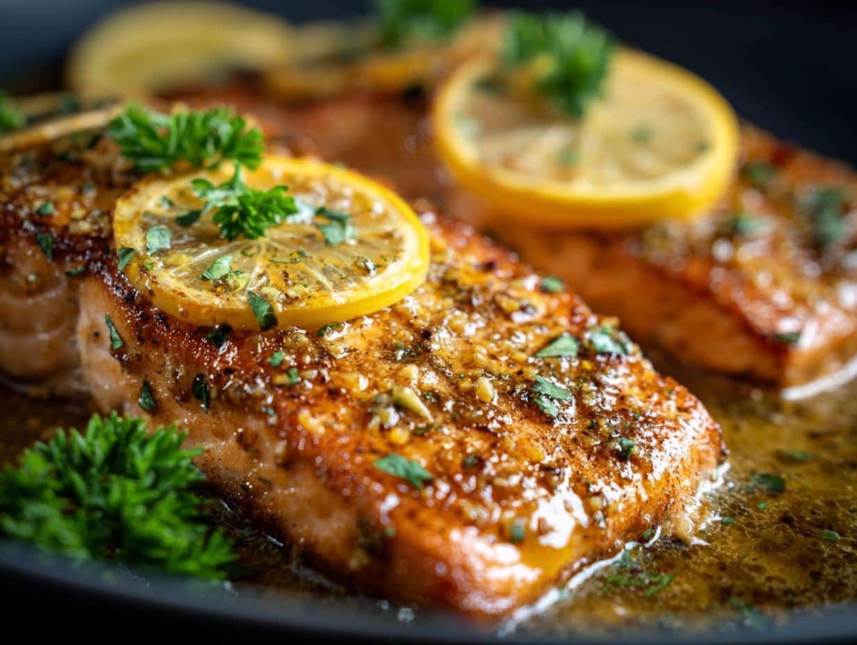 Garlic Lemon Butter Salmon: Amazing 4-Ingredient Meal - Garlic Lemon Butter Salmon - additional detail