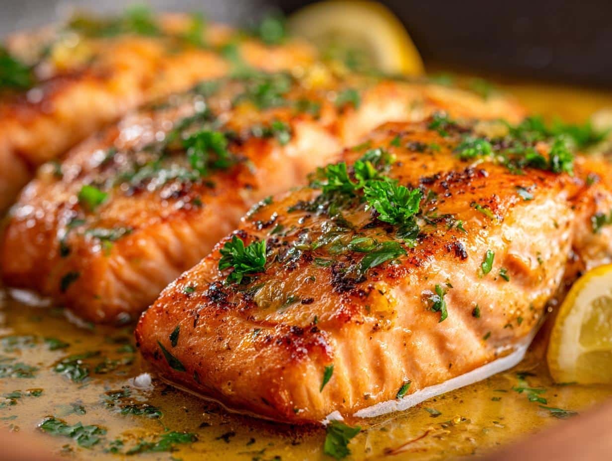 Garlic Lemon Butter Salmon: Amazing 4-Ingredient Meal - Garlic Lemon Butter Salmon - additional detail