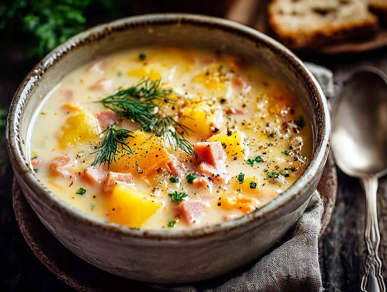 Easy Ham Potato Soup: 1 Delicious Recipe - Ham Potato Soup - main visual representation