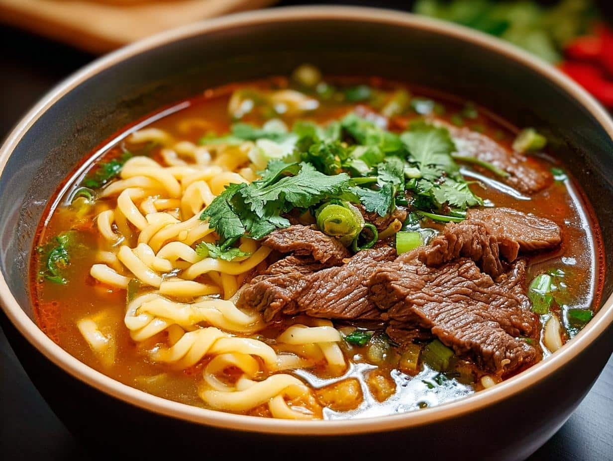 Satay Beef Noodle Soup: Flavorful Fix - Satay Beef Noodle Soup - additional detail