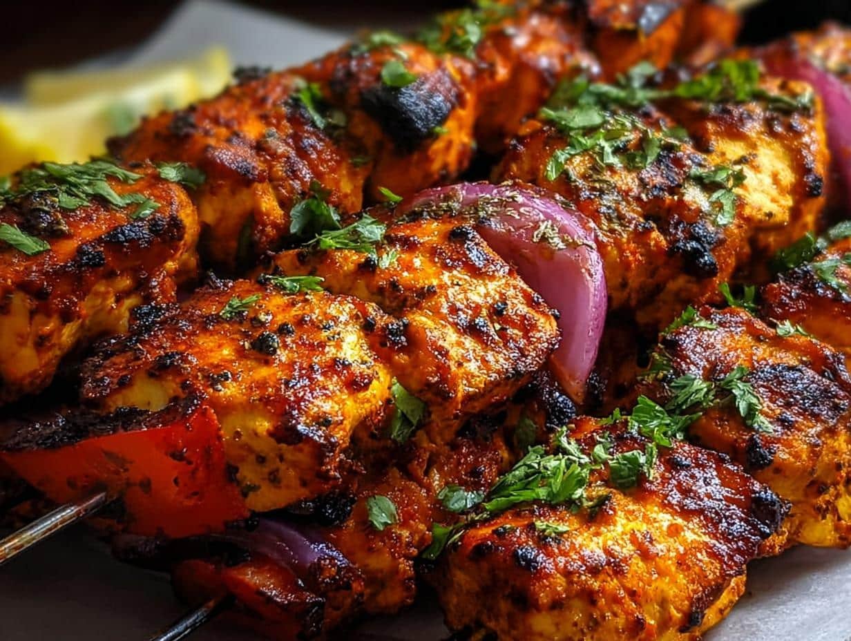 Tandoori Chicken Tikka Skewers: 20 Min Flavor Blitz - Tandoori Chicken Tikka Skewers - additional detail