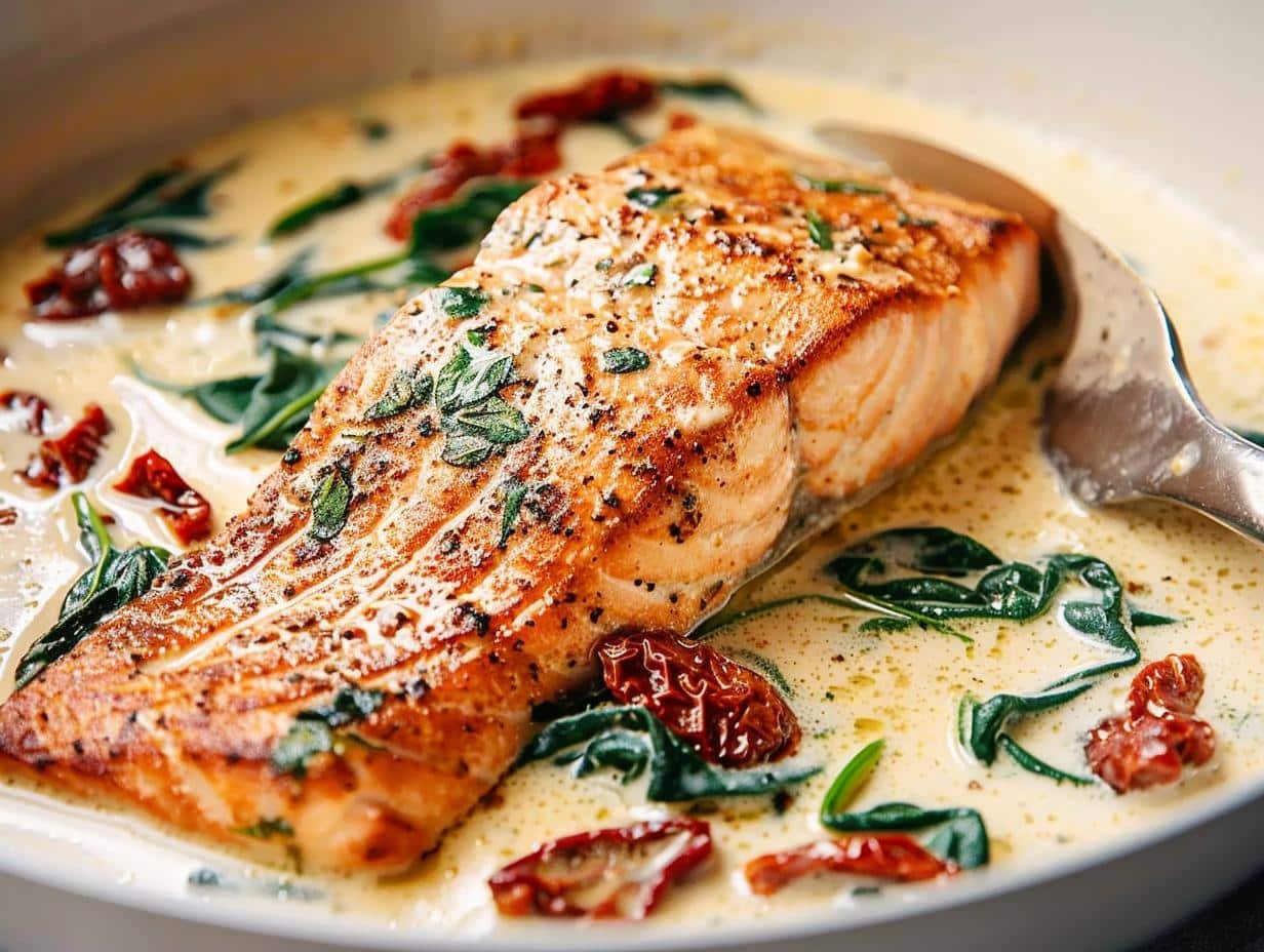 Tuscan Salmon Parmesan Cream
