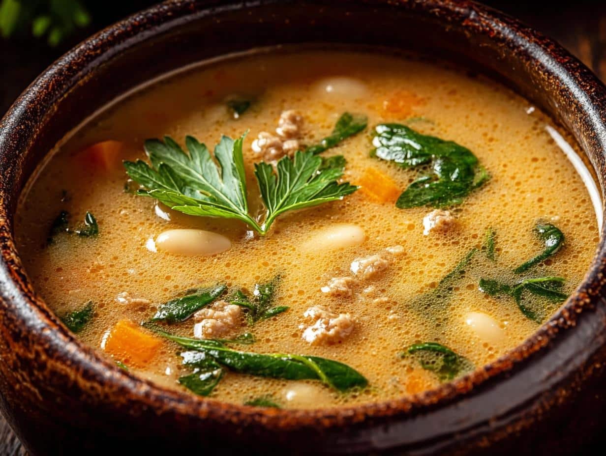 Tuscan White Bean Soup: 1 pot, amazing comfort - Tuscan White Bean Soup - additional detail