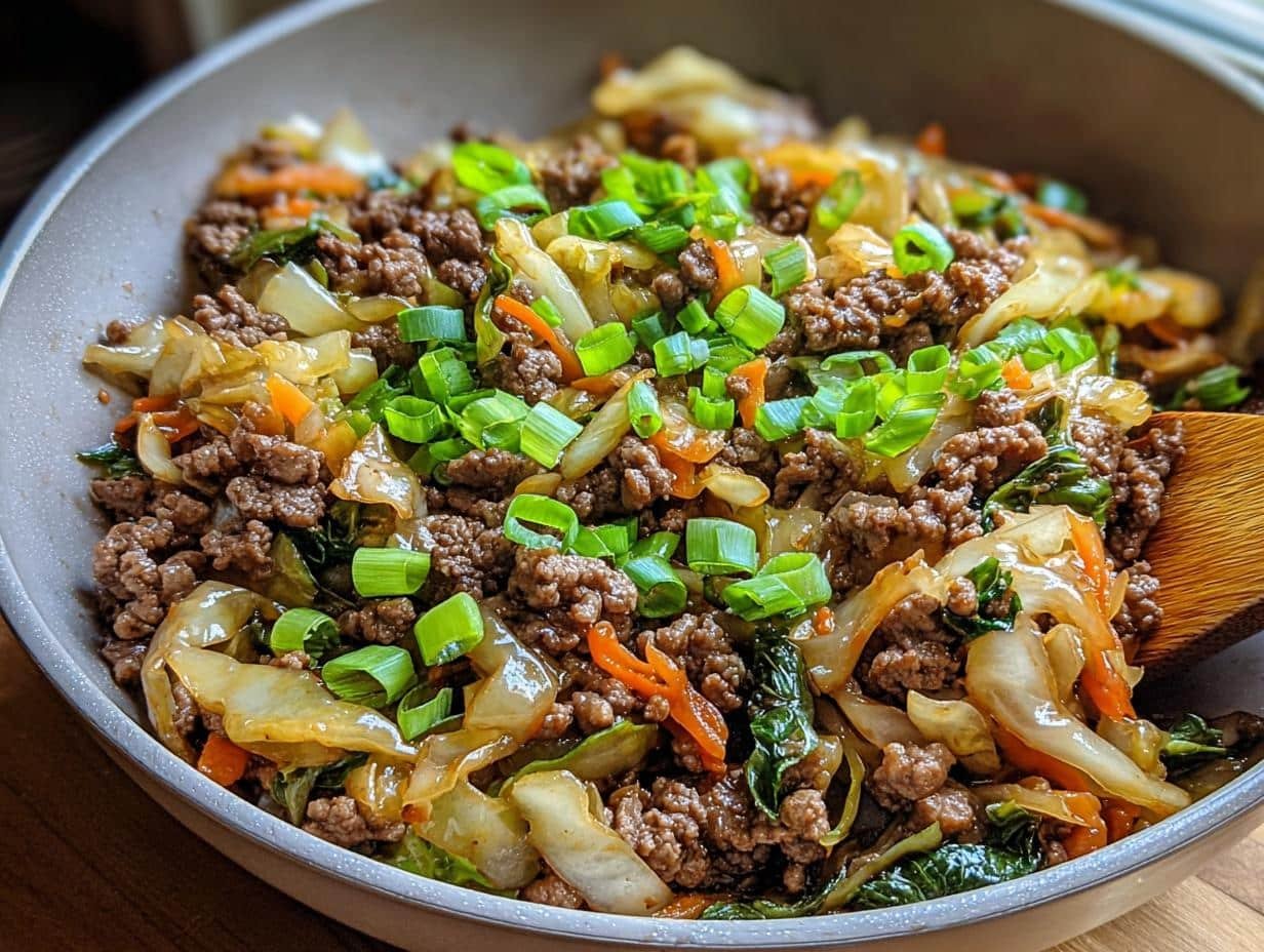 Unstuffed Beef Egg Roll: 35 Min Tasty Meal - Unstuffed Beef Egg Roll - additional detail