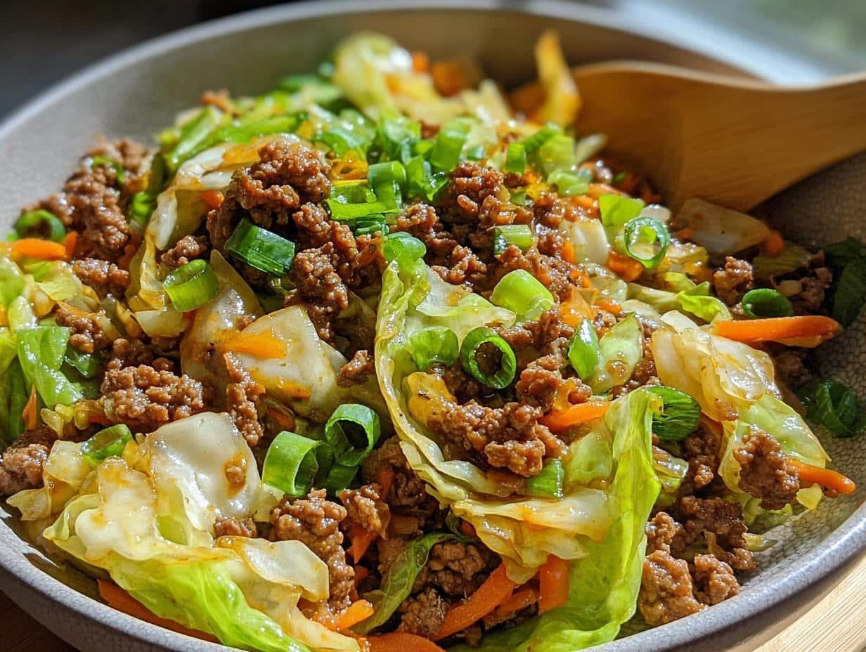 Unstuffed Beef Egg Roll