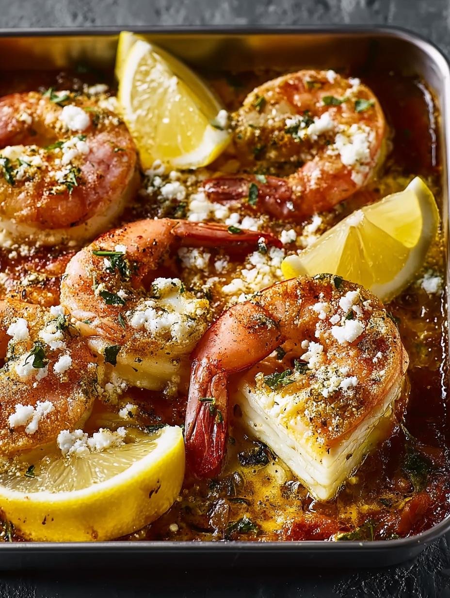 Baked Prawns with Lemon: 5 Incredible Ways to Enjoy - close-up of baked prawns with lemon slices and fresh parsley