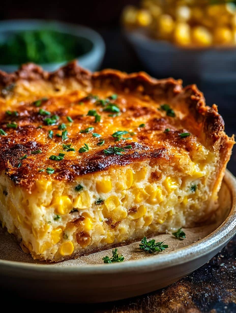 Cheddar Sweet Corn Pie: 1 Amazing Recipe - Cheddar Sweet Corn Pie - main visual representation
